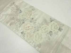 リサイクル　牡丹模様刺繍名古屋帯